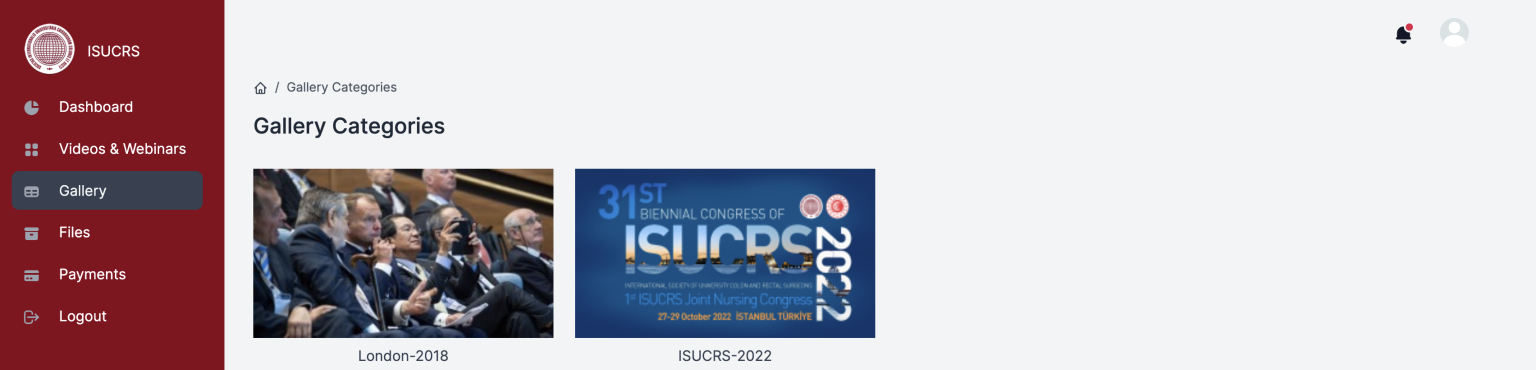 ISUCRS members dashboard 2