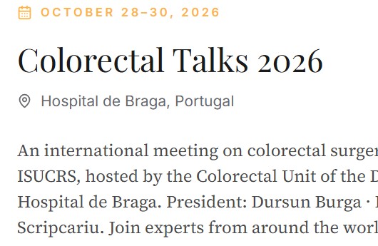 Colorectal Talks 2026